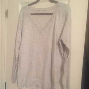 Calvin Klein lightweight white tweed sweater